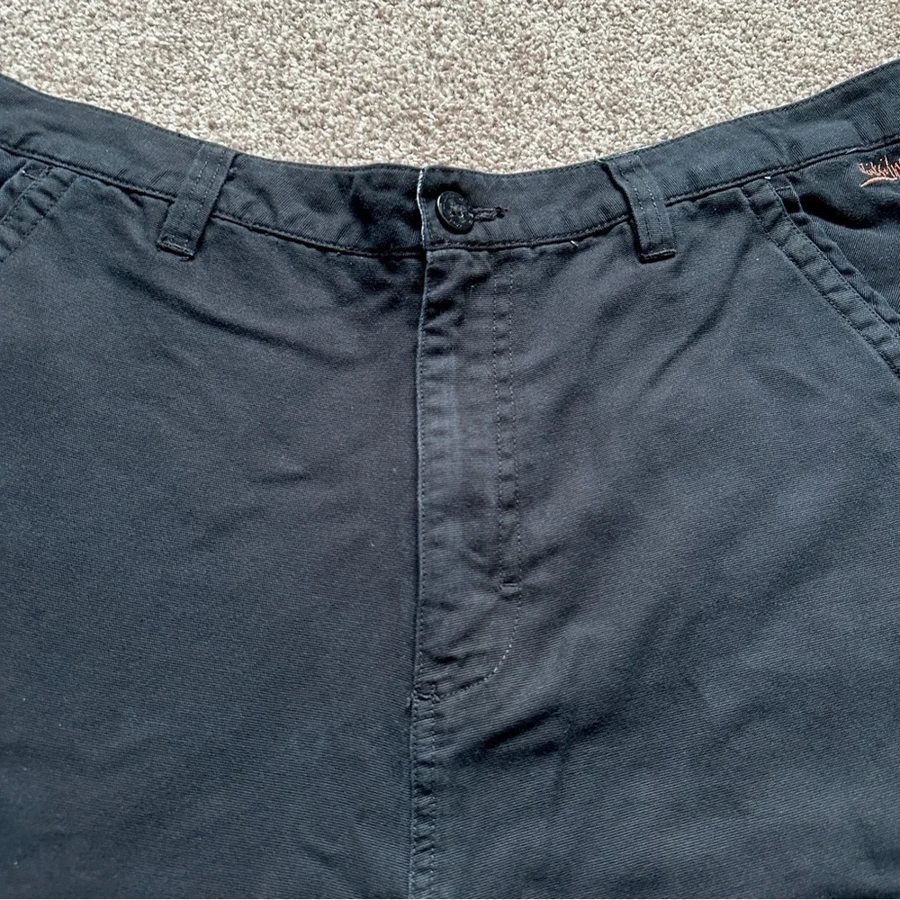 Quiksilver Edition Black Twill Cotton Shorts Men's Size 40 Summer Surfer Skater